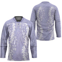 Puakenikeni and Maile Lei Hockey Jersey Purple Double Strand Lei - Polynesian Pride