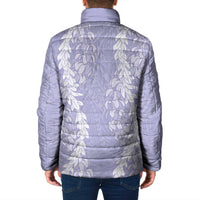 Puakenikeni and Maile Lei Padded Jacket Purple Double Strand Lei - Polynesian Pride