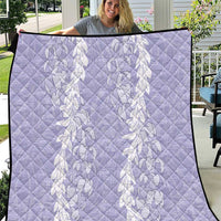 Puakenikeni and Maile Lei Quilt Purple Double Strand Lei