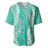 Puakenikeni and Maile Lei Baseball Jersey Sage Green Double Strand Lei