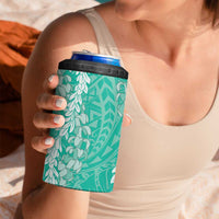 Puakenikeni and Maile Lei 4 in 1 Can Cooler Tumbler Sage Green Double Strand Lei