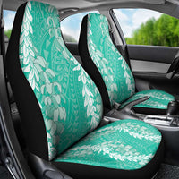 Puakenikeni and Maile Lei Car Seat Cover Sage Green Double Strand Lei