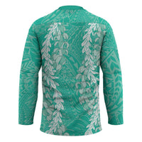 Puakenikeni and Maile Lei Hockey Jersey Sage Green Double Strand Lei - Polynesian Pride
