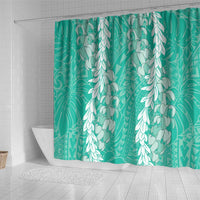 Puakenikeni and Maile Lei Shower Curtain Sage Green Double Strand Lei LT9 - Polynesian Pride