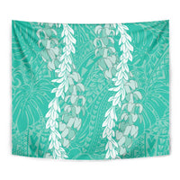 Puakenikeni and Maile Lei Tapestry Sage Green Double Strand Lei