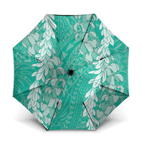 Puakenikeni and Maile Lei Umbrella Sage Green Double Strand Lei - Polynesian Pride