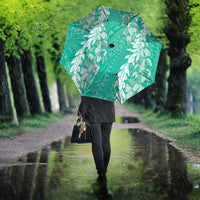 Puakenikeni and Maile Lei Umbrella Sage Green Double Strand Lei - Polynesian Pride