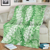Green Puakenikeni and Maile Lei Blanket Hawaiian Style Tribal Tapa Double Strand Lei