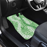 Green Puakenikeni and Maile Lei Car Mats Hawaiian Style Tribal Tapa Double Strand Lei