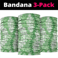 Green Puakenikeni and Maile Lei Neck Gaiter Hawaiian Style Tribal Tapa Double Strand Lei - Polynesian Pride