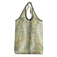 Vintage Puakenikeni and Maile Lei Grocery Bag Hawaiian Style Tribal Tapa Double Strand Lei