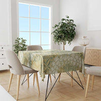 Vintage Puakenikeni and Maile Lei Tablecloth Hawaiian Style Tribal Tapa Double Strand Lei