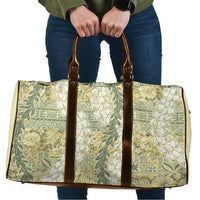 Vintage Puakenikeni and Maile Lei Travel Bag Hawaiian Style Tribal Tapa Double Strand Lei - Polynesian Pride