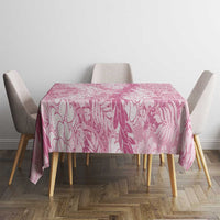 Pink Puakenikeni and Maile Lei Tablecloth Hawaiian Style Tribal Tapa Double Strand Lei