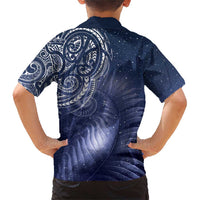 New Zealand Galaxy Fern Family Matching Short Sleeve Bodycon Dress and Hawaiian Shirt LT9 - Polynesian Pride