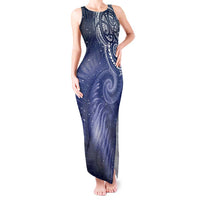 New Zealand Galaxy Fern Tank Maxi Dress LT9 Women Galaxy - Polynesian Pride