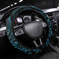 New Zealand Tribal Tattoo Steering Wheel Cover With Matariki Art LT9 Universal Fit Galaxy - Polynesian Pride