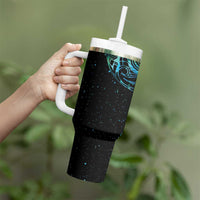 New Zealand Tribal Tattoo Tumbler With Handle With Matariki Art LT9 - Polynesian Pride