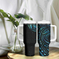 New Zealand Tribal Tattoo Tumbler With Handle With Matariki Art LT9 - Polynesian Pride