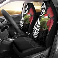 New Zealand Kakapo Christmas Car Seat Cover Meri Kirihimete Pohutukawa Flowers