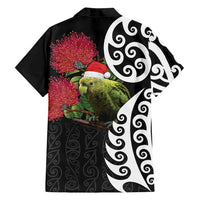 New Zealand Kakapo Christmas Family Matching Off Shoulder Maxi Dress and Hawaiian Shirt Meri Kirihimete Pohutukawa Flowers