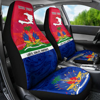 Haiti Independence Day Car Seat Cover Libete Egalite Fratenite Ayiti 1804 With Polynesian Pattern LT9 - Polynesian Pride