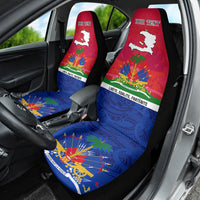 Haiti Independence Day Car Seat Cover Libete Egalite Fratenite Ayiti 1804 With Polynesian Pattern LT9 - Polynesian Pride