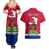 Haiti Independence Day Couples Matching Summer Maxi Dress and Hawaiian Shirt Libete Egalite Fratenite Ayiti 1804 With Polynesian Pattern LT9 - Polynesian Pride