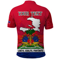 Haiti Independence Day Polo Shirt Libete Egalite Fratenite Ayiti 1804 With Polynesian Pattern LT9 - Polynesian Pride