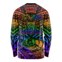 New Zealand LGBT Fern Heart Long Sleeve Shirt Dont judge What You Dont Understand LT9 - Polynesian Pride