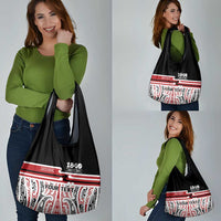Personalised Toitu Te Tiriti Aotearoa 1840 Grocery Bag Red Kowhaiwhai Puhoro LT9 - Polynesian Pride