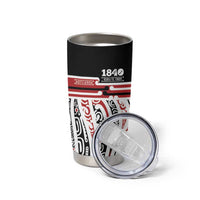 Personalised Toitu Te Tiriti Aotearoa 1840 Tumbler Cup Red Kowhaiwhai Puhoro - Polynesian Pride