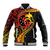 Papua New Guinea Tribal Tattoo Baseball Jacket 50th Independence Anniversary