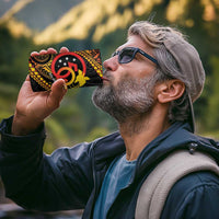 Papua New Guinea Tribal Tattoo 4 in 1 Can Cooler Tumbler 50th Independence Anniversary