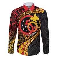 Papua New Guinea Tribal Tattoo Family Matching Puletasi and Hawaiian Shirt 50th Independence Anniversary