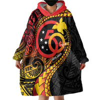 Papua New Guinea Tribal Tattoo Wearable Blanket Hoodie 50th Independence Anniversary