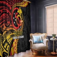 Papua New Guinea Tribal Tattoo Window Curtain 50th Independence Anniversary
