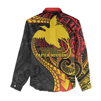 Papua New Guinea Tribal Tattoo Women Casual Shirt 50th Independence Anniversary