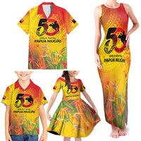 Papua New Guinea Unity in Diversity Family Matching Tank Maxi Dress and Hawaiian Shirt 50th Indipendens Papua Niugini