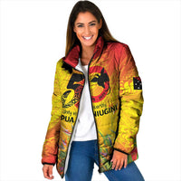 Papua New Guinea Unity in Diversity Padded Jacket 50th Indipendens Papua Niugini LT9 Women Gold - Polynesian Pride