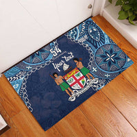 Personalised Fiji 54th Anniversary Rubber Doormat Siga Ni Bula Galala Marautaki O Viti LT9