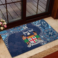 Personalised Fiji 54th Anniversary Rubber Doormat Siga Ni Bula Galala Marautaki O Viti LT9