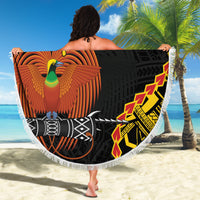 Personalised Papua New Guinea 49th Anniversary Beach Blanket Hapi De bilong Indipendens Papua Niugini LT9 - Polynesian Pride