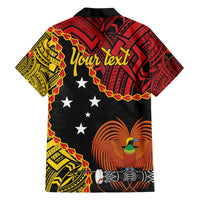 Personalised Papua New Guinea 49th Anniversary Family Matching Off The Shoulder Long Sleeve Dress and Hawaiian Shirt Hapi De bilong Indipendens Papua Niugini LT9 - Polynesian Pride