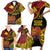 Personalised Papua New Guinea 49th Anniversary Family Matching Short Sleeve Bodycon Dress and Hawaiian Shirt Hapi De bilong Indipendens Papua Niugini