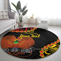 Personalised Papua New Guinea 49th Anniversary Round Carpet Hapi De bilong Indipendens Papua Niugini LT9 - Polynesian Pride