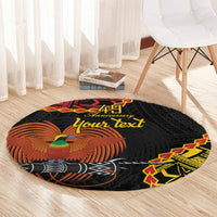 Personalised Papua New Guinea 49th Anniversary Round Carpet Hapi De bilong Indipendens Papua Niugini LT9 - Polynesian Pride