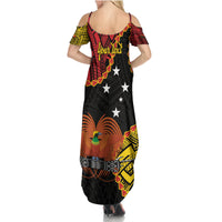 Personalised Papua New Guinea 49th Anniversary Summer Maxi Dress Hapi De bilong Indipendens Papua Niugini LT9 - Polynesian Pride