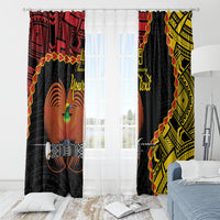 Personalised Papua New Guinea 49th Anniversary Window Curtain Hapi De bilong Indipendens Papua Niugini LT9 - Polynesian Pride