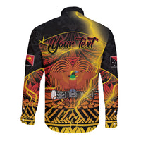 Personalised Papua New Guinea 49th Anniversary Long Sleeve Button Shirt Bird of Paradise Unity In Diversity LT9 - Polynesian Pride